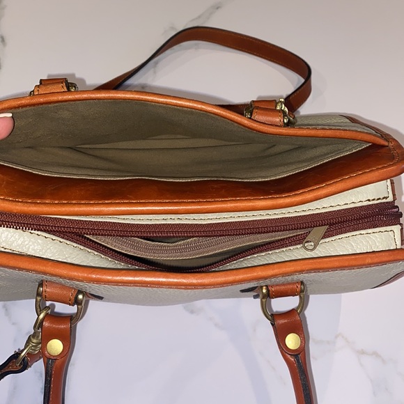 LIZ CLAIBORNE VINTAGE GENUINE LEATHER SATCHEL/ SHOULDER BAG - Picture 6 of 10